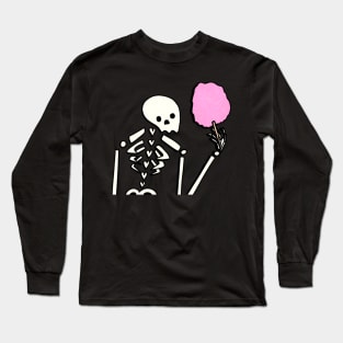 cotton candy skeleton Long Sleeve T-Shirt